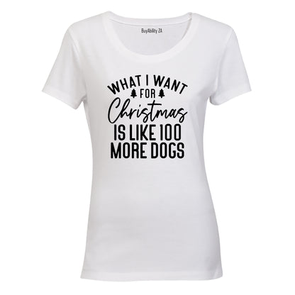 More Dogs - Christmas - Ladies - T-Shirt