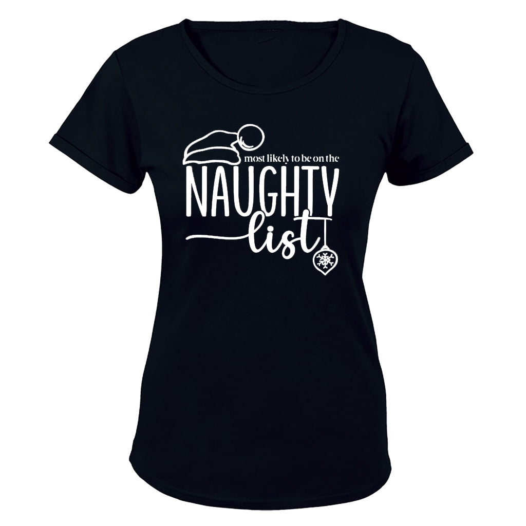 Most Likely - Christmas Naughty List - Ladies - T-Shirt - BuyAbility South Africa