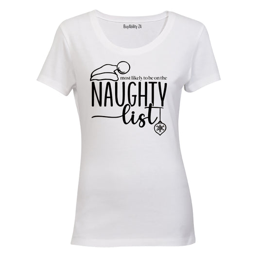 Most Likely - Christmas Naughty List - Ladies - T-Shirt