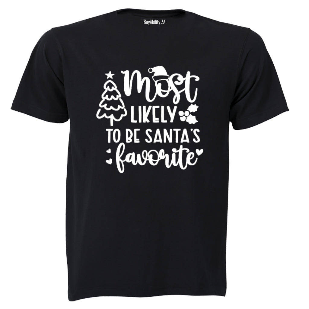 Most Likely Santa's Favorite - Christmas - Kids T-Shirt - BuyAbility South Africa