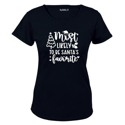 Most Likely Santa's Favorite - Christmas - Ladies - T-Shirt - BuyAbility South Africa