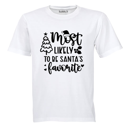 Most Likely Santa's Favorite - Christmas - Kids T-Shirt - BuyAbility South Africa