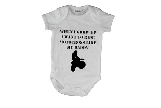 Motocross Like Daddy - Baby Grow
