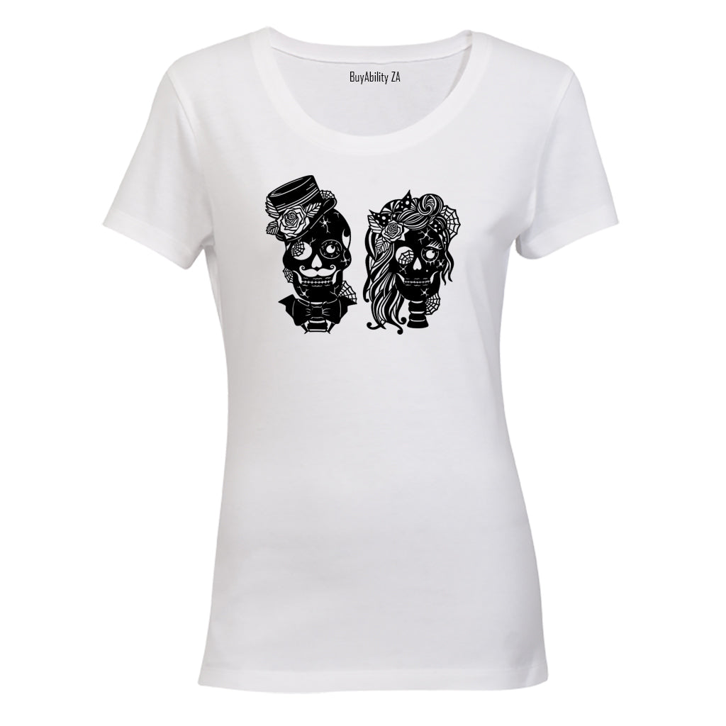 Mr & Mrs - Skulls - Ladies - T-Shirt