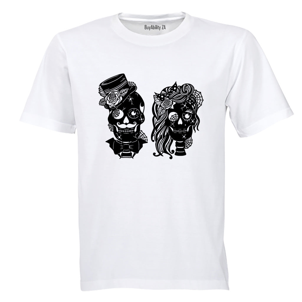 Mr & Mrs - Skulls - Adults - T-Shirt