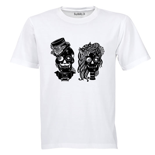 Mr & Mrs - Skulls - Adults - T-Shirt