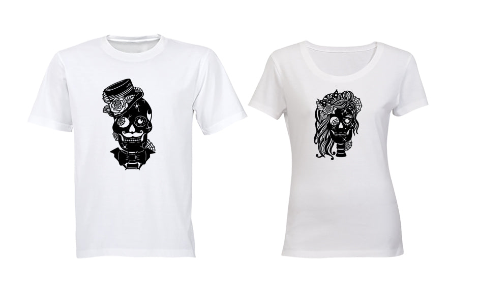 Mr & Mrs Skeleton - Couples Tees - BuyAbility