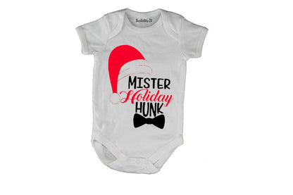 Mr Holiday Hunk - Christmas - Baby Grow