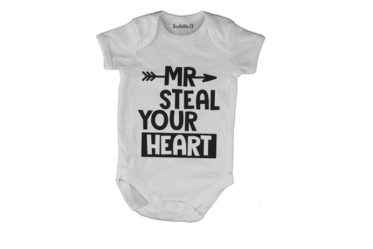 Mr. Steal Your Heart - Arrow Design - Baby Grow