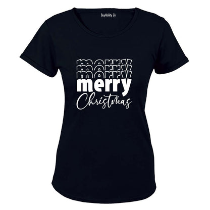 Multiple MERRY Christmas - Ladies - T-Shirt - BuyAbility