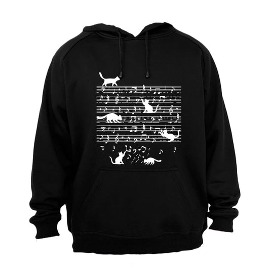 Music Note Cats - Hoodie - BuyAbility South Africa