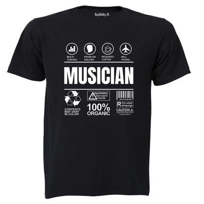 Musician Label - Adults - T-Shirt - BuyAbility South Africa