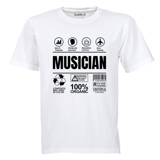Musician Label - Adults - T-Shirt - BuyAbility South Africa