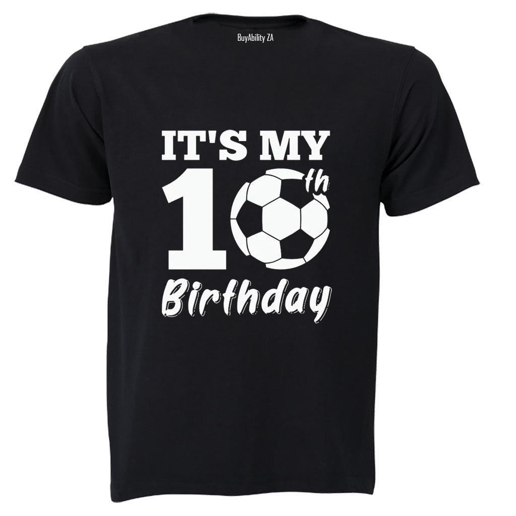 My 10th Birthday - Soccer Ball - Kids T-Shirt