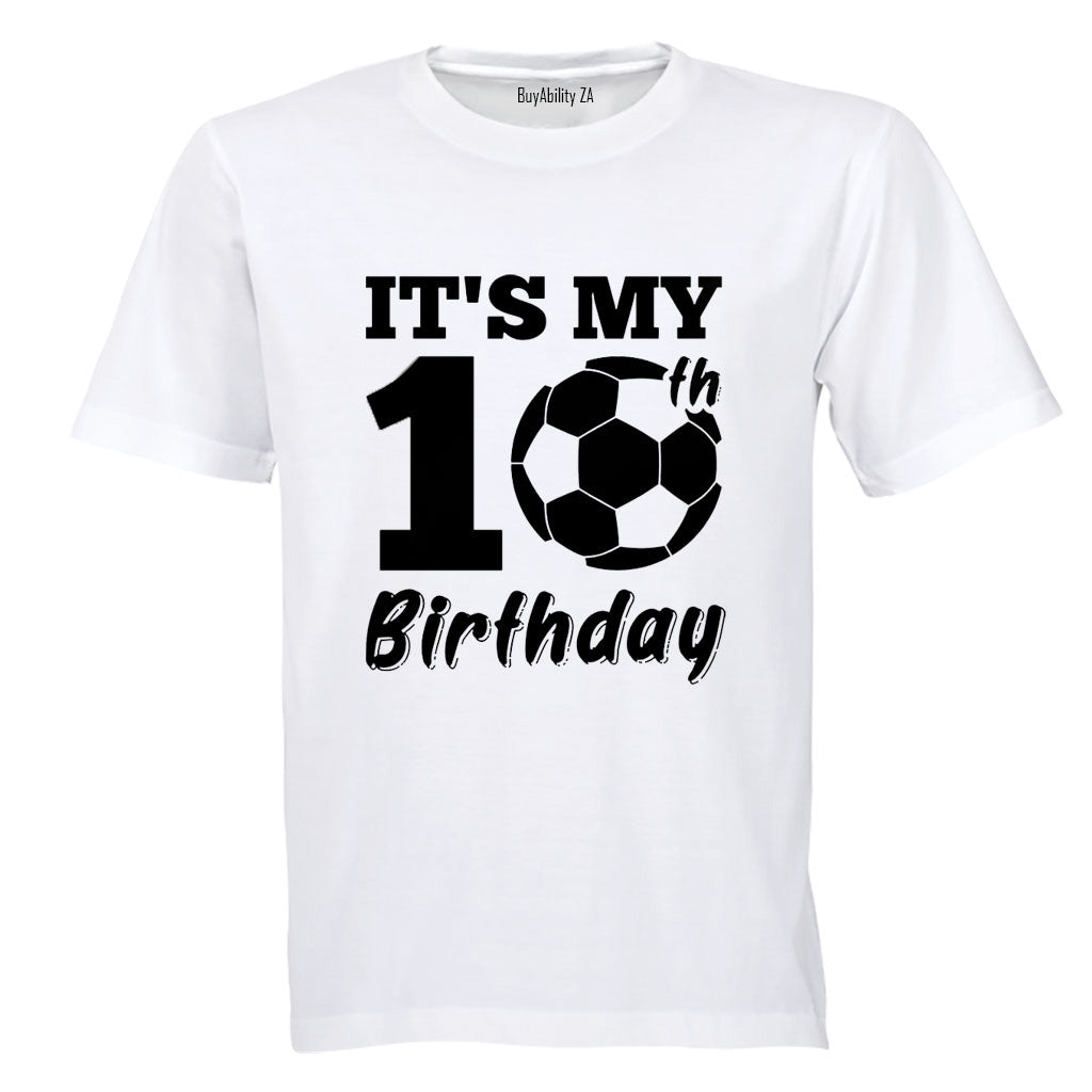 My 10th Birthday - Soccer Ball - Kids T-Shirt