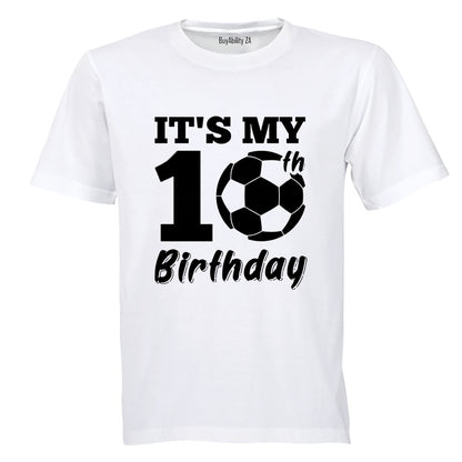My 10th Birthday - Soccer Ball - Kids T-Shirt