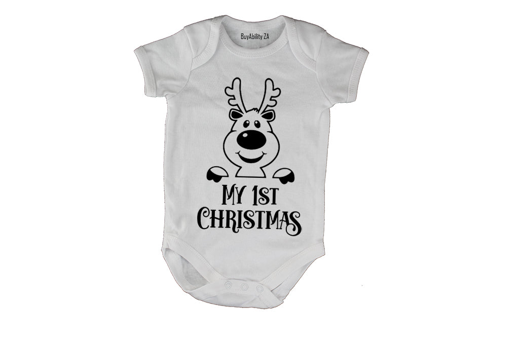 My 1st Christmas - Cute Reindeer - Baby Grow