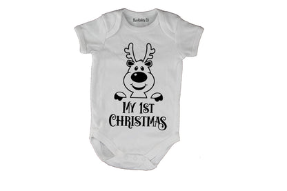 My 1st Christmas - Cute Reindeer - Baby Grow