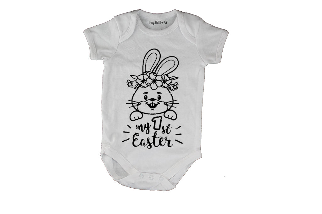 My 1st Easter - Floral Bunny - Baby Grow
