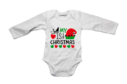 My First Christmas - Elf Hat - Baby Grow