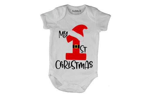 My 1st Christmas - Santa Suit - Baby Grow
