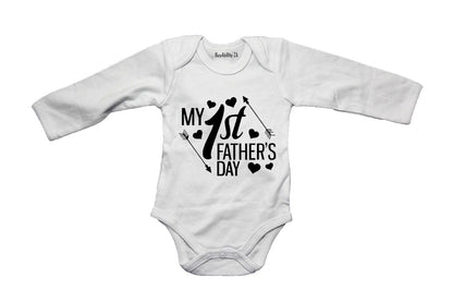 My 1st Fathers Day - Hearts and Arrows - Baby Grow