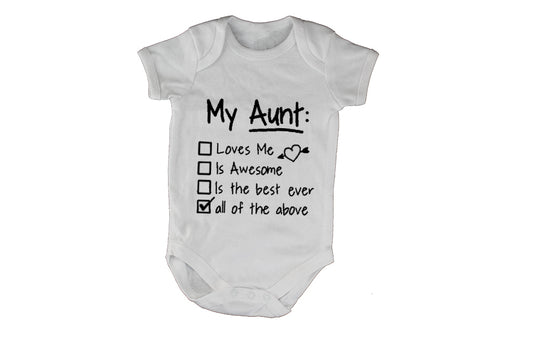 My Aunt - All Of The Above - Baby Grow - BuyAbility South Africa