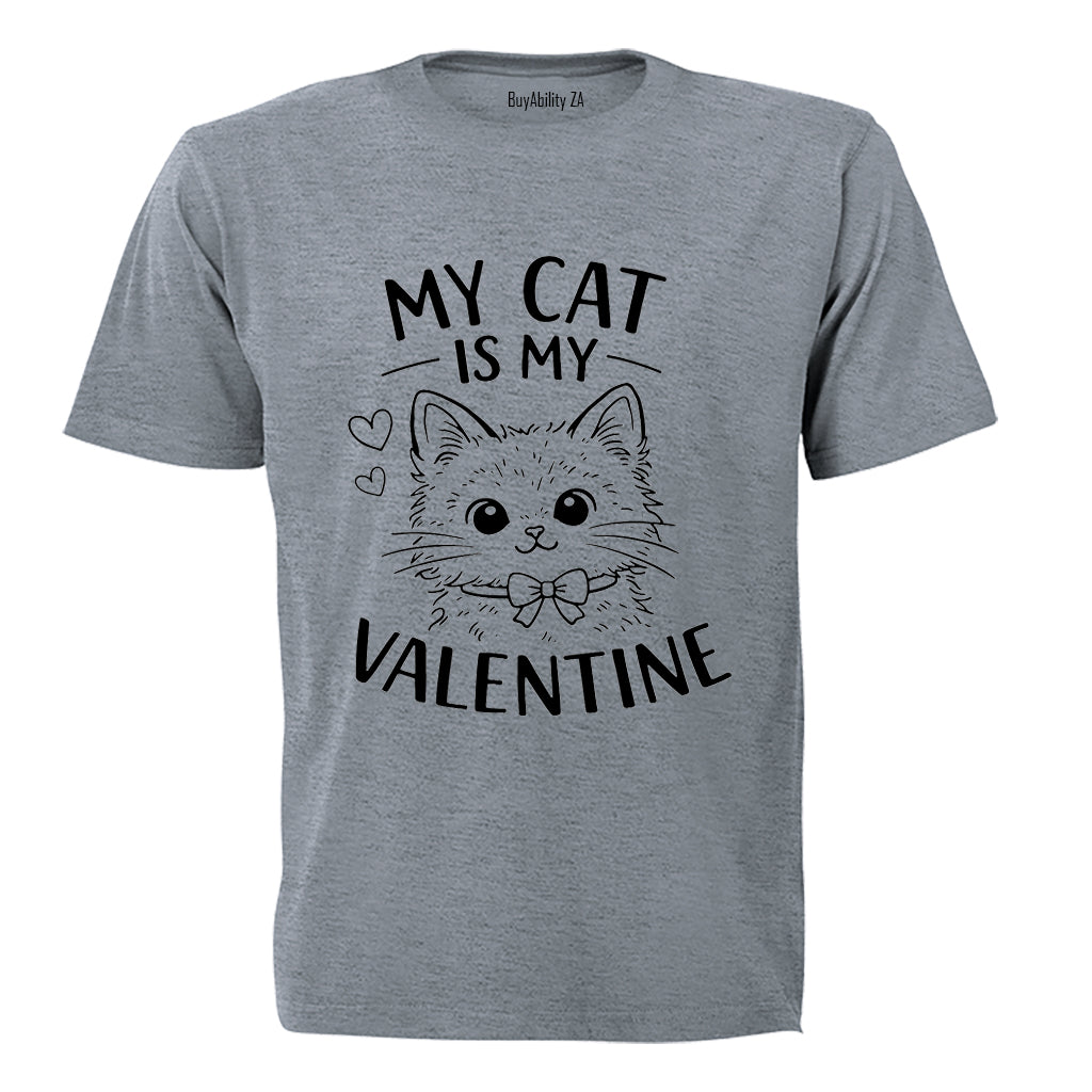 My Cat is my Valentine - Adults - T-Shirt - BuyAbility South Africa