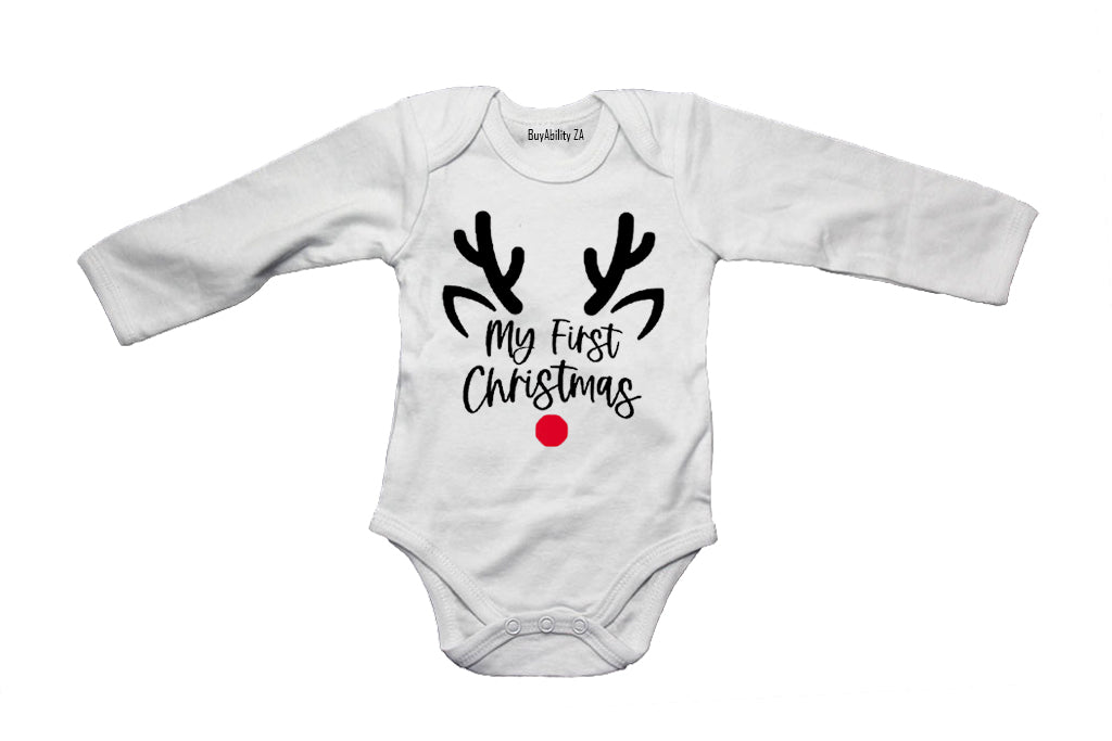 My First Christmas - Reindeer - Baby Grow