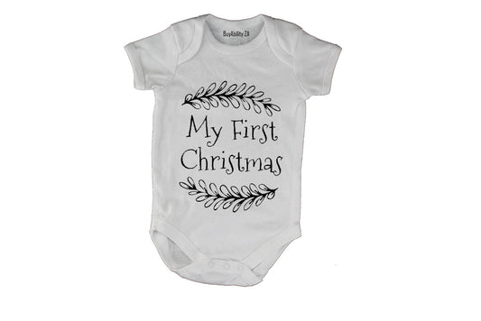 My First Christmas - Wreath - Baby Grow