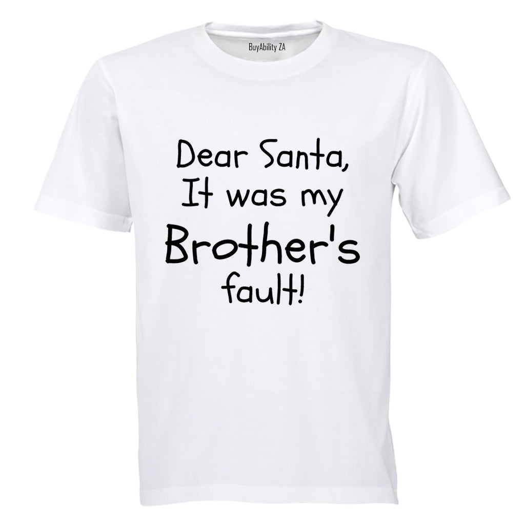 My Brother's Fault - Christmas - Kids T-Shirt
