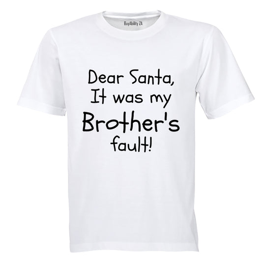 My Brother's Fault - Christmas - Kids T-Shirt