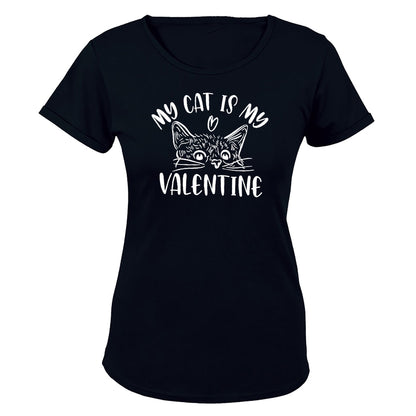 My Cat is my Valentine - Ladies - T-Shirt - BuyAbility South Africa