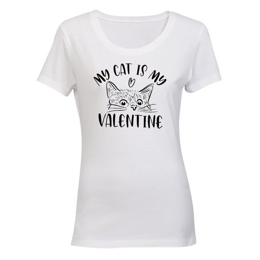 My Cat is my Valentine - Ladies - T-Shirt - BuyAbility South Africa