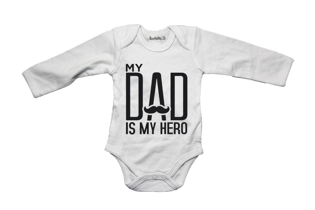 My Dad is my Hero - Mustache - Baby Grow