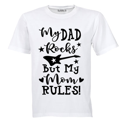 Dad Rocks, Mom Rules - Kids T-Shirt