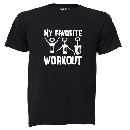 My Favorite Workout WINE - Adults - T-Shirt - BuyAbility South Africa
