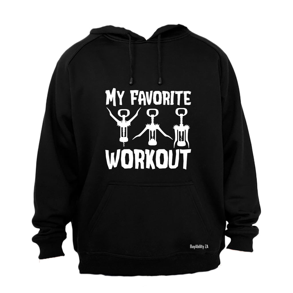 My Favorite Workout WINE - Hoodie - BuyAbility South Africa