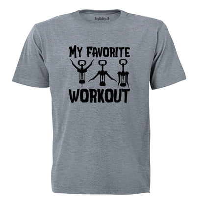 My Favorite Workout WINE - Adults - T-Shirt - BuyAbility South Africa