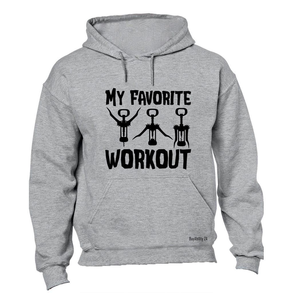 My Favorite Workout WINE - Hoodie - BuyAbility South Africa