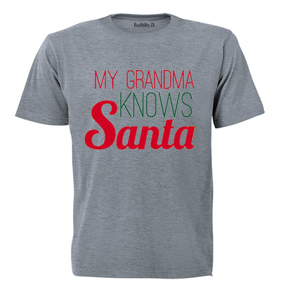 My Grandma Knows Santa - Christmas - Kids T-Shirt - BuyAbility