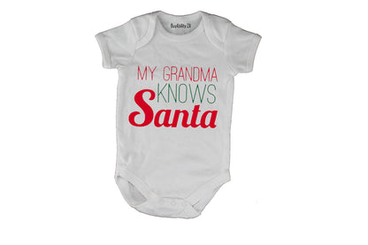My Grandma Knows Santa - Christmas - Baby Grow