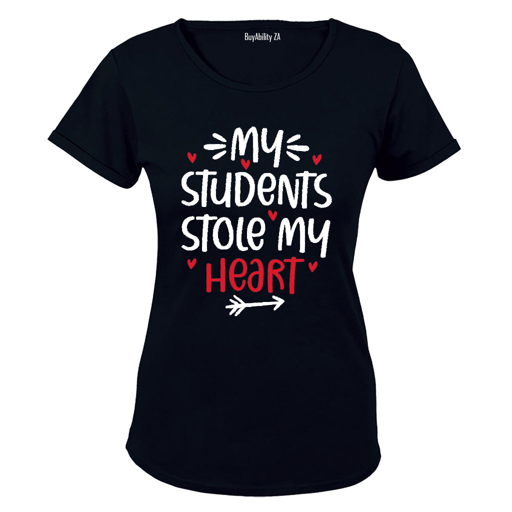 My Students Stole My Heart - Valentine Inspired - Ladies - T-Shirt - BuyAbility