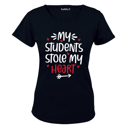 My Students Stole My Heart - Valentine Inspired - Ladies - T-Shirt - BuyAbility