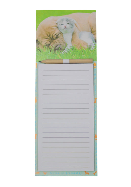 Napping Pup & Kitten - Magnetic Novelty Shopping List Pad
