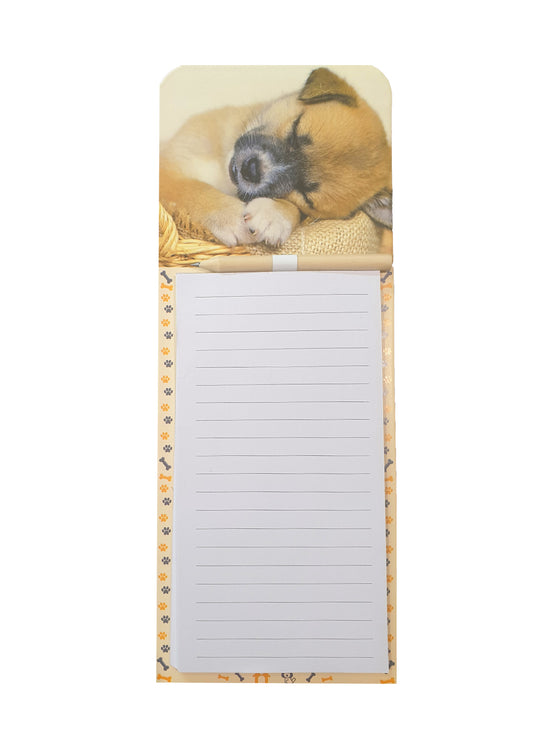 Sleeping Pup - Magnetic Novelty Shopping List Pad