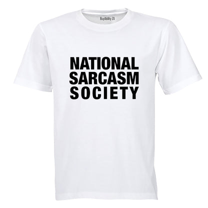 National Sarcasm Society - Adults - T-Shirt