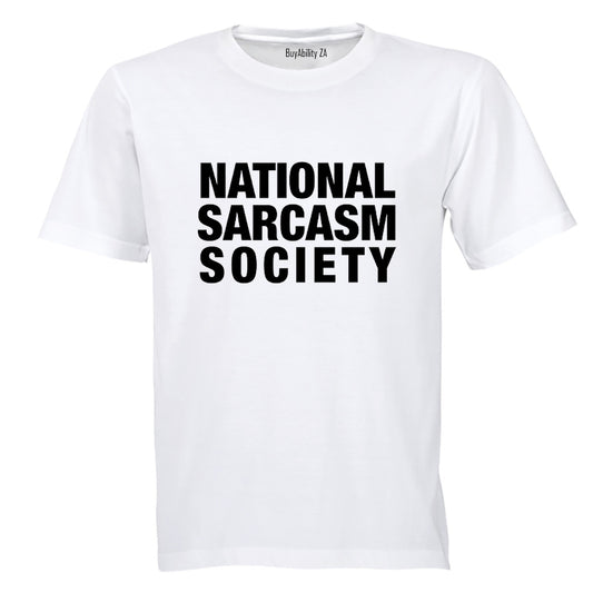 National Sarcasm Society - Adults - T-Shirt