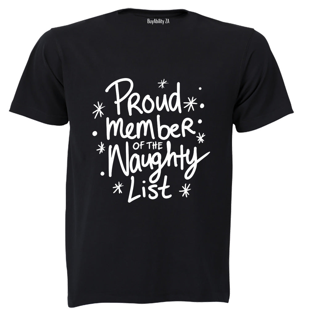 Naughty List - Christmas - Adults - T-Shirt - BuyAbility