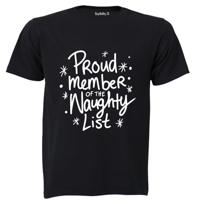 Naughty List - Christmas - Adults - T-Shirt - BuyAbility